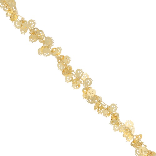 Cadena calavera 7 mm dorado x 25cm