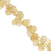Cadena calavera 7 mm dorado x 25cm