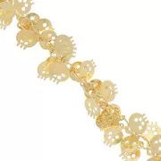 Cadena calavera 7 mm dorado x 25cm