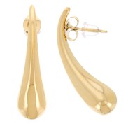 Pendientes de gota 29x8 mm Acero inoxidable 316L dorado x2|raw }}