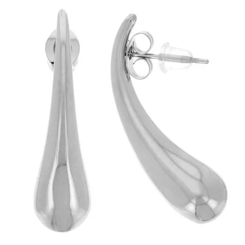 Pendientes de gota 29x8 mm Acero inoxidable 316L x2