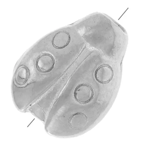 Cuenta de mariquita de 7,5x6 mm - acero inoxidable 316L x1