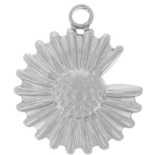Colgante flor margarita 10 mm acero inoxidable 304L x1