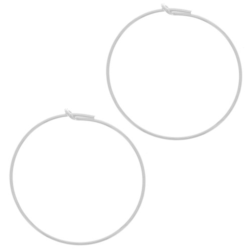 Criollas a decorar 25 mm x 0.7 mm de Plata 925 x2