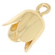Conchas de tulipán con anillo de 6 mm - Dorado x10