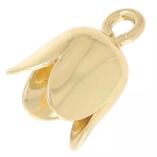 Conchas de tulipán con anillo de 6 mm - Dorado x10