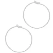 Criollas a decorar 15 mm x 0.7 mm de Plata 925 x2