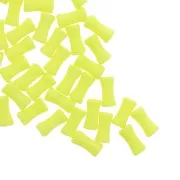 Tubo de cuentas de bambú en acrílico opaco 11x5 mm Amarillo Fluo x30