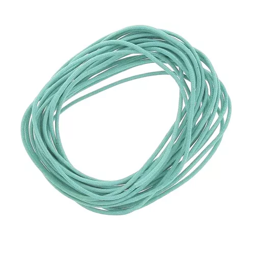 Hilo algodón encerado 2 mm Turquesa claro x5 m