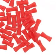 Tubo de cuentas de bambú en acrílico opaco 13x5 mm Rojo x15