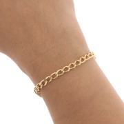 Cadena malla eslabones 4.5 mm dorado x1m