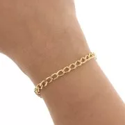 Cadena malla eslabones 4.5 mm dorado x1m