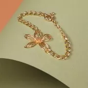 Cadena malla eslabones 4.5 mm dorado x1m