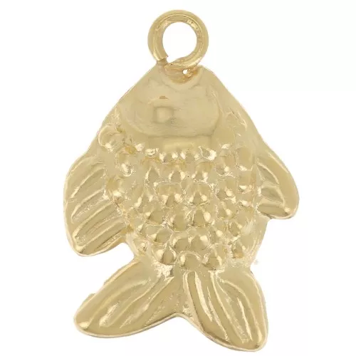 Colgante Pez 13x9 mm - Gold filled (Oro laminado) x1