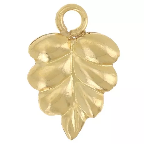 Dije hoja 10x7 mm - Gold filled (oro laminado) x1