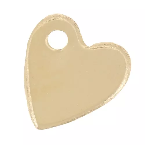 Dije Corazón 7x6,5 mm - Gold filled (Oro laminado) x1