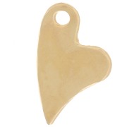 Dije Corazón 11x7 mm - Gold filled (Oro laminado) x1