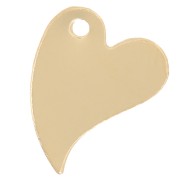 Dije Corazón 12x9 mm - Gold filled (Oro laminado) x1
