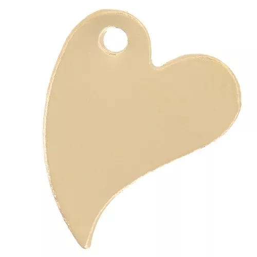 Dije Corazón 12x9 mm - Gold filled (Oro laminado) x1