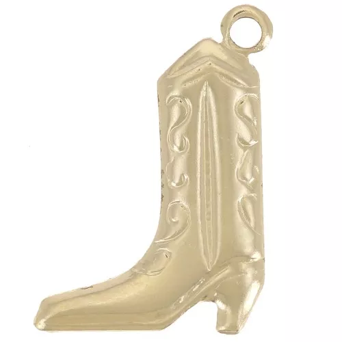 Colgante bota vaquera santiag - 14x10 mm - Gold filled (oro laminado) x1