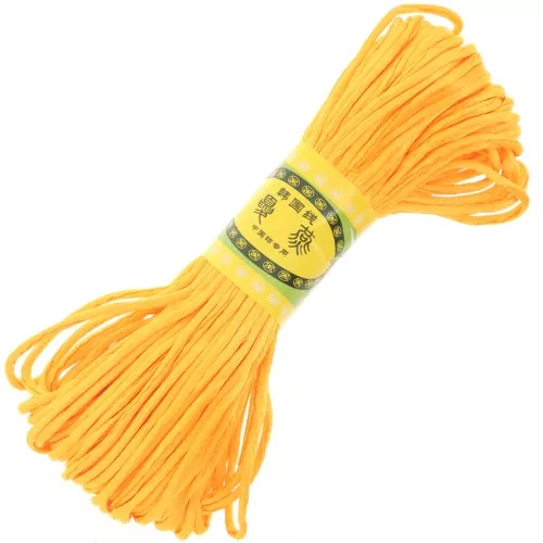 Cordón cola de rata poliéster 2 mm - Naranja amarillo x20m
