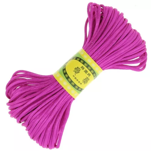 Cordón cola de rata poliéster 2 mm - Fucsia x20m