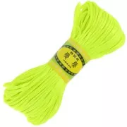 Cordón de cola de rata de poliéster 2 mm - Amarillo fluorescente x20m