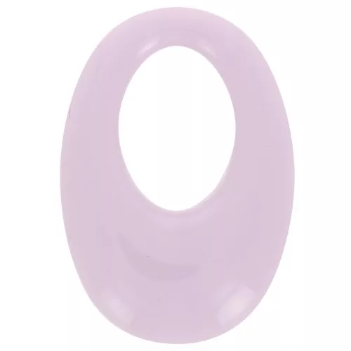 Colgante ovalado calado de resina opaca 33x23 mm - Malva x1