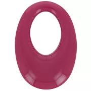 Colgante ovalado calado de resina opaca33x23 mm - Burdeos x1