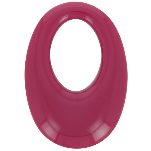 Colgante ovalado calado de resina opaca33x23 mm - Burdeos x1
