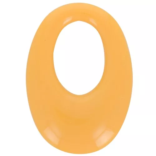 Colgante ovalado calado de resina opaca 33x23 mm - Mostaza x1