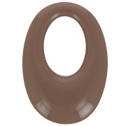 Colgante ovalado calado de resina opaca 33x23 mm - Marrón x1|raw }}