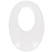 Colgante ovalado calado de resina opaca 33x23 mm - Blanco x1|raw }}