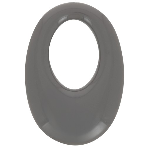 Colgante ovalado calado de resina opaca 33x23 mm - Gris oscuro x1