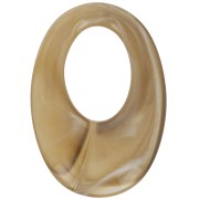 Colgante ovalado calado de resina translúcida 33x23 mm - Marrón claro jaspeado x1|raw }}