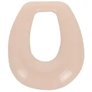 Colgante gota calado de resina opaca 28x25 mm - Rosa Nude x1