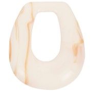 Colgante gota calado de resina opaca 28x25 mm - Mármol beige x1|raw }}