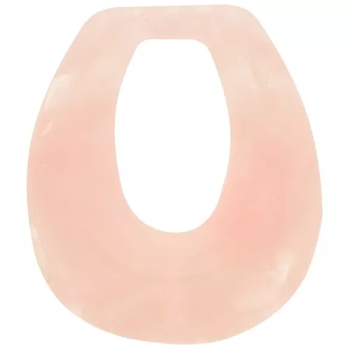 Colgante gota calado de resina opaca translúcida 28x25 mm - Mármol rosa x1