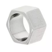 Cuentas de tuerca 10x6 mm - acero inoxidable 303 x1