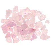 Bolsa de gemas tintadas miniatura laminadas - Escamas no perforadas - Cuarzo rosa x20g