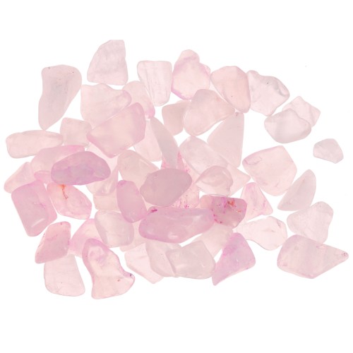 Bolsa de gemas tintadas miniatura laminadas - Escamas no perforadas - Cuarzo rosa x20g