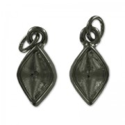 Engaste colgante doble cara  4230 14x9 mm black nickel|raw }}