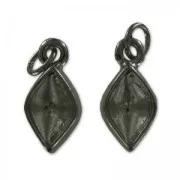 Engaste colgante doble cara  4230 14x9 mm black nickel