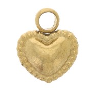 Colgante corazón trabajado 6x5 mm - Acero inoxidable 304L - Dorado x1|raw }}