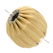 Cuenta redonda acanalada de 6 mm - Acero inoxidable Dorado 304 x1|raw }}