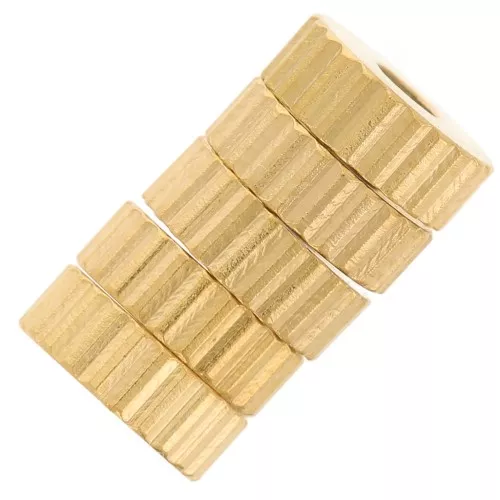 Arandelas acanaladas de 6 mm - Acero inoxidable 316L dorado x5