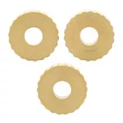 Arandelas acanaladas de 6 mm - Acero inoxidable 316L dorado x5