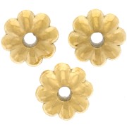Arandela flor 6 mm - Acero inoxidable 316L dorado x4|raw }}