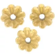 Arandela flor 6 mm - Acero inoxidable 316L dorado x4