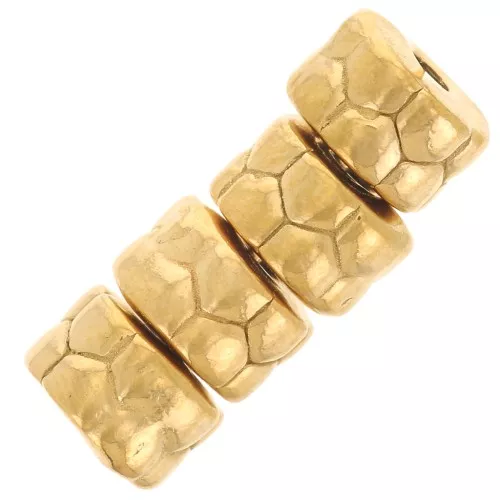 Arandelas trabajadas 5 mm - Acero inoxidable 304L Dorado x4